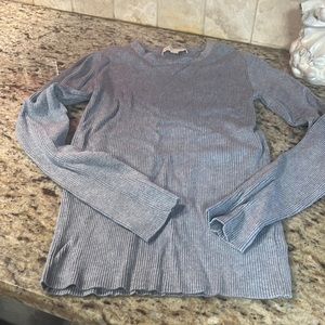 Only worn once extra small Michael Kors gray ribbed long sleeve top